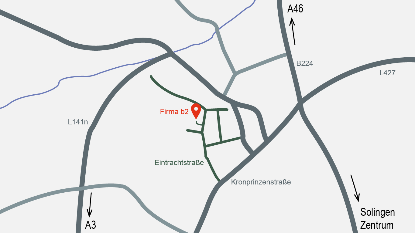 Anfahrtskarte b2 Siebdruck