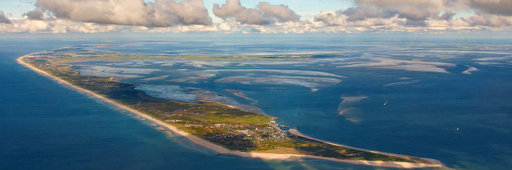 Luftansicht einer Nordseeinsel